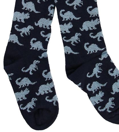 Minymo Tights - Navy w. Dinosaurs