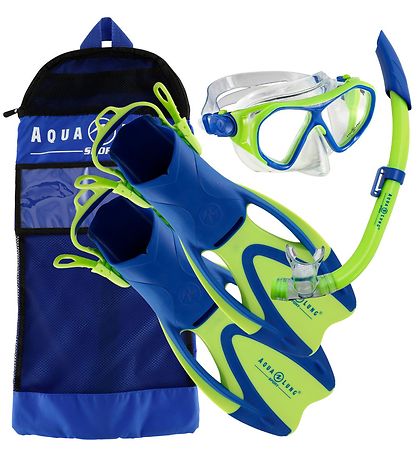Aqua Lung Diving Set - Urchin Jr - Blue/Lime