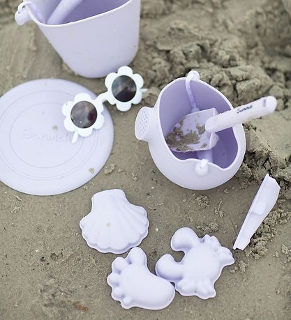 Scrunch Sand Molds - 4 pcs - Silicone - 6,5-10,5 cm - Light Purp