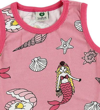 Småfolk Summer Romper - Rose w. Mermaids