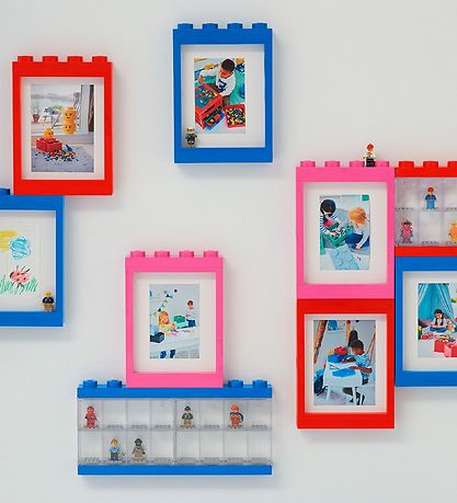 LEGO® Storage Minifigure Display - 16 Rum - 38 cm - Blue