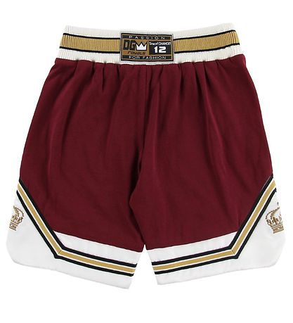Dolce & Gabbana Shorts - Bordeaux m. Vit/Guld