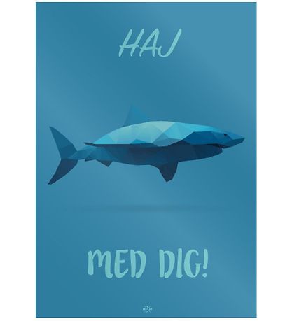 Citatplakat Veggspjald - A3 - Hákarl með þér