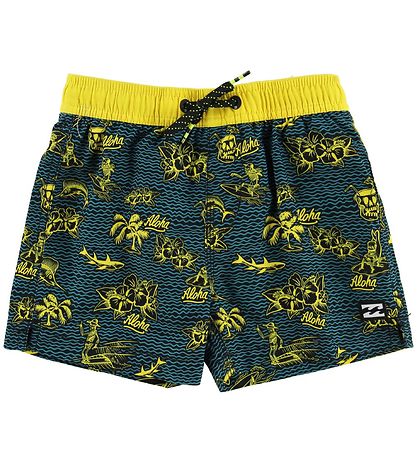 Billabong Swim Trunks Adventure Island Black Yellow KW CH