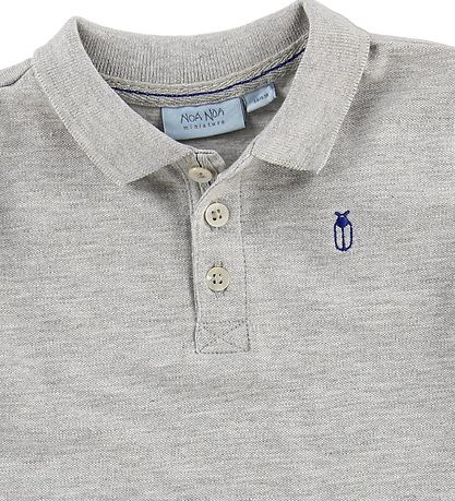 Noa Noa miniature T-Shirt - Graumeliert m. Käfer