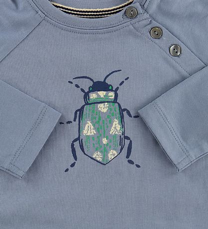 Noa Noa miniature Bluse - Mattblau m. Käfer