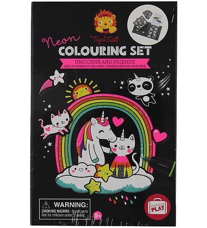 Tiger Tribe Colouring Set - Neon - Unicorns & Friends