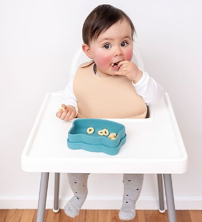 We Might Be Tiny Lätzchen sein - 2er-Pack - Silikon - Beige/Rust
