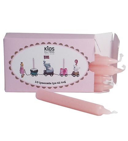 Kids by Friis Ljós fyrir Afmælislest - 10 Stk. - Bleikt