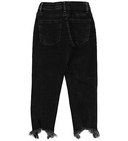 Grunt Jeans - Afslappað - Svart gallaefni