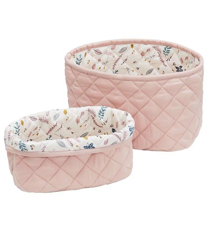 Cam Cam Geymslukarfa - 2 stk - 22x15/24x17 - Blossom Bleikt