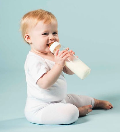 Hevea Babyflasche - 240 ml - 2er-Pack - Weiß/Glas