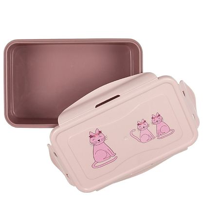 Smallstuff Lunchbox - Dusty Purple w. Cats