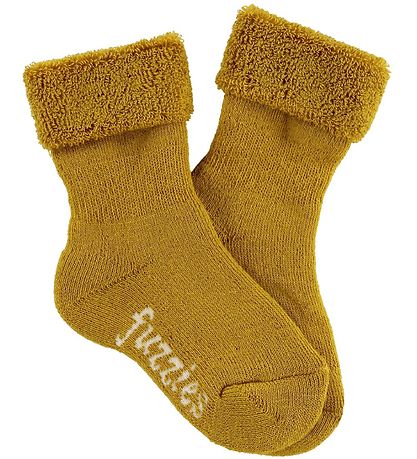 Fuzzies Baby Socks - Mustard