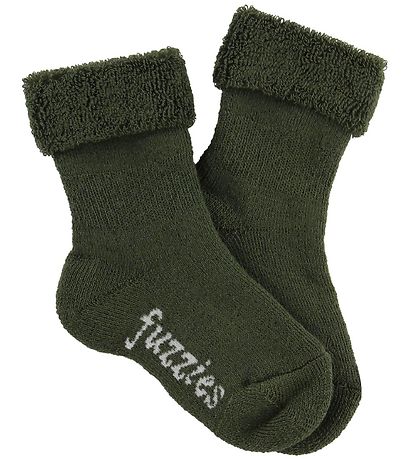 Fuzzies Baby Socks - Army Green