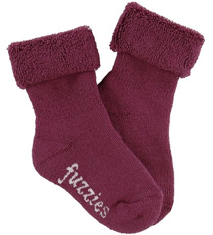 Fuzzies Baby Socks - Bordeaux
