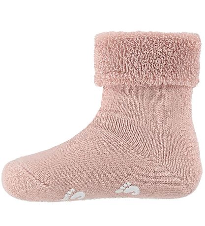 Fuzzies Baby Socks w. Anti-Slip - Powder