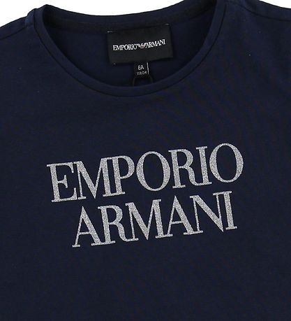 Emporio Armani Stuttermabolur - Dökkblátt M. Glimmer