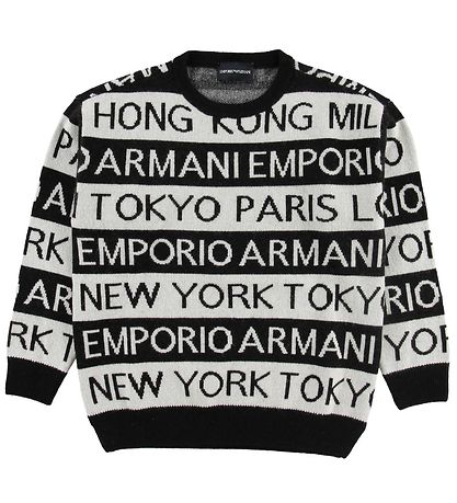 Emporio Armani Jumper - Black/White Striped