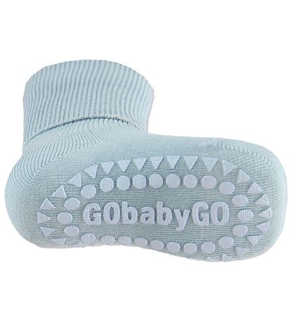 GoBabyGo Socks - Non-Slip - Bamboo - Light Blue