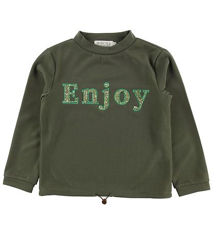 Hound Sweatshirt - Army/Glitter