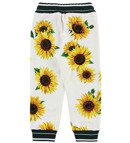 Dolce & Gabbana Jogginghosen - Sonnenblume - Weiß/Dunkelgrün