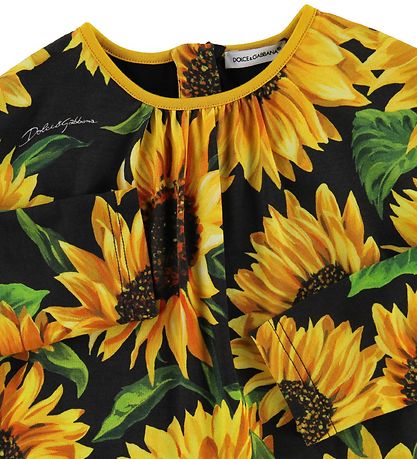 Robe Dolce & Gabbana - Tournesol - Noir/Jaune