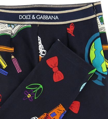 Dolce & Gabbana 레깅스 - 학교로 돌아가기 - 네이비 포함 프린트