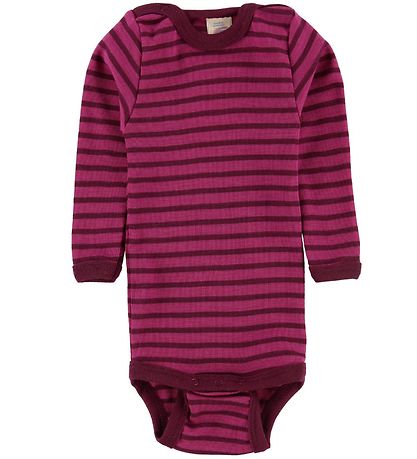 Engel Romper L/æ - Wol/Zijde - Raspberry/Orchid