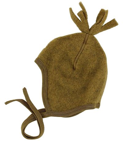 Engel Babyhjälm - Ull - Saffran Melange m. Tofs