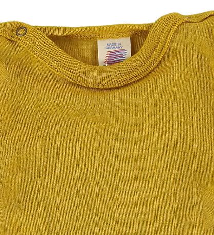 Engel Romper s/s - Wol/Zijde - Saffraan