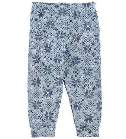 Joha Leggings - ull - Ljósblátt M. Stjörnur