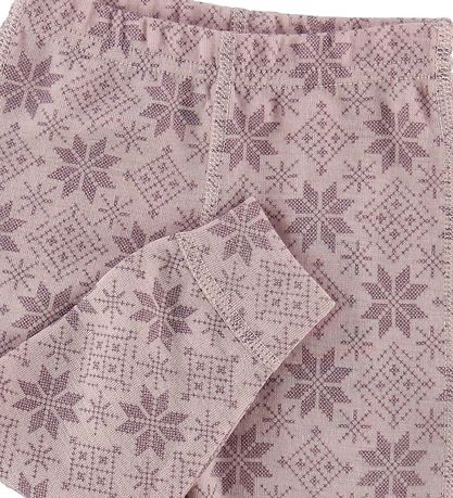 Joha Leggings - ull - Bleikt M. Stjörnur