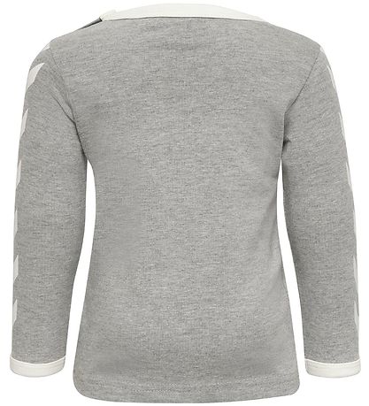 Hummel Pullover - HMLFlipper - Graumeliert m. Logo