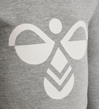 Hummel Pullover - HMLFlipper - Graumeliert m. Logo