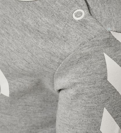 Hummel Pullover - HMLFlipper - Graumeliert m. Logo