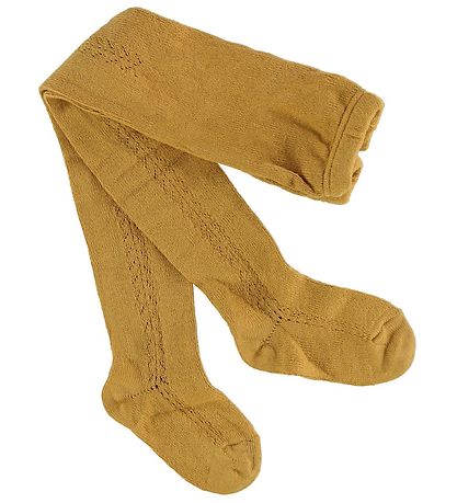 Condor Tights w. Pointelle - Mustard