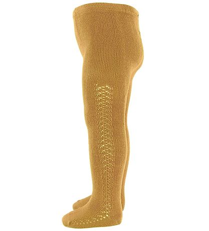 Condor Tights w. Pointelle - Mustard