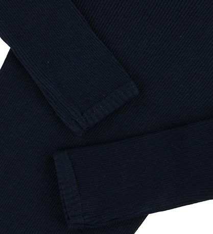 Minimalisma Bodysuit l/s - Bono - Silk/Cotton - Dark Blue