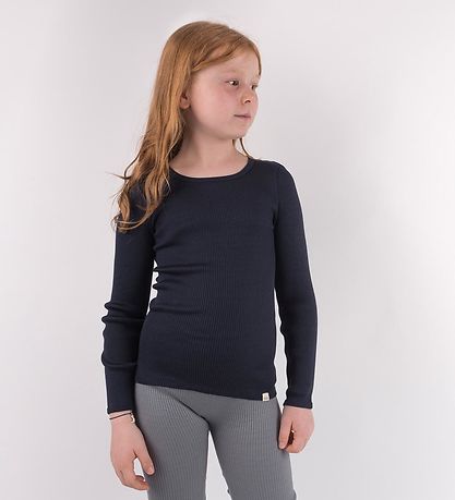 Minimalisma Bluse - Bergen - Seide/Baumwolle -Dark Blue