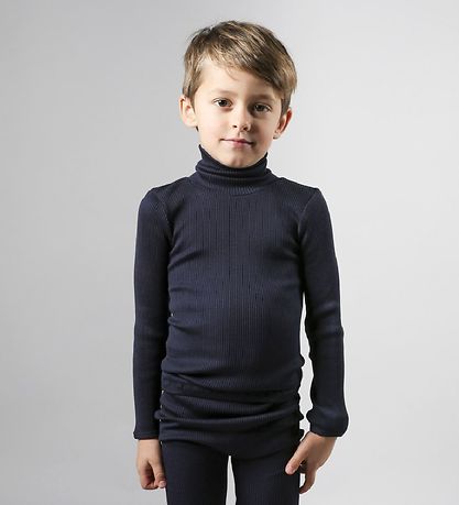 Minimalisma Long Sleeve Top w. Turtleneck - Bui - Silk/Cotton - 