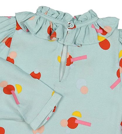 Stella McCartney Kids Blússa - Viscose - Myntugrænt M. Mynstur