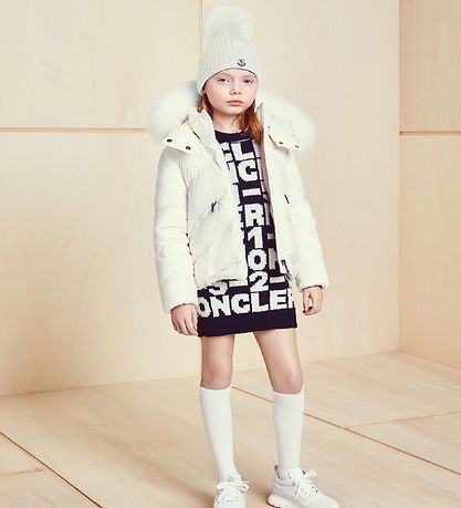 Moncler Dress - Acrylic/Wool - Black/White w. Text