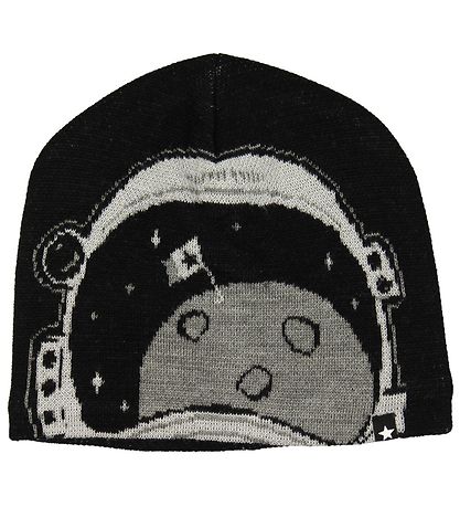 Molo Muts m. Colsjaal - Kleo - Wol/Polyester - Very Black m. Ast