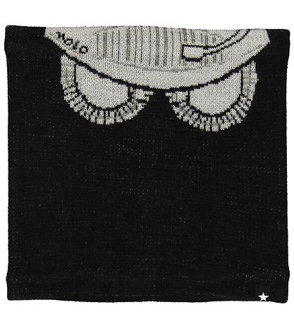 Molo Muts m. Colsjaal - Kleo - Wol/Polyester - Very Black m. Ast