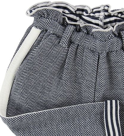 Emporio Armani Trousers - White/Navy w. Pattern