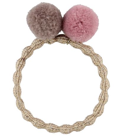 Kknekki Haargummi - Gold Glitzer m. Pom-Pom