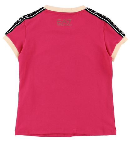 EA7 T-shirt - Pink w. Print/Logo Stripe