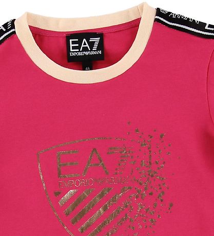 EA7 T-shirt - Pink w. Print/Logo Stripe