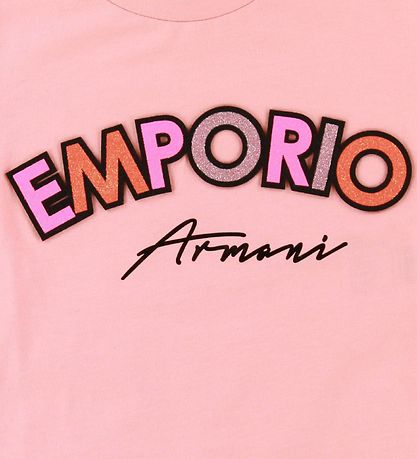 Emporio Armani T-shirt - Rose w. Glitter/Patches